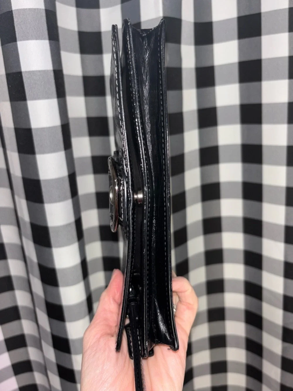Coach Bleecker Black Patent Leather Wallet Clutch Y2K - Picture 6 of 7